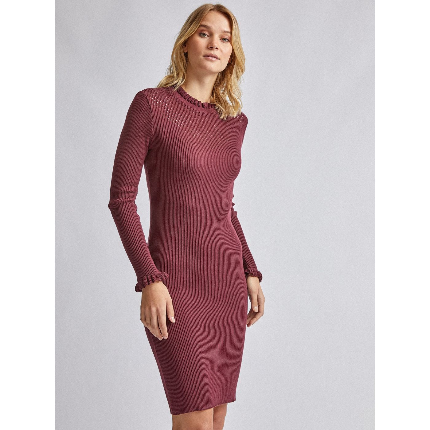 Dorothy Perkins Burgundy Sweater Dress