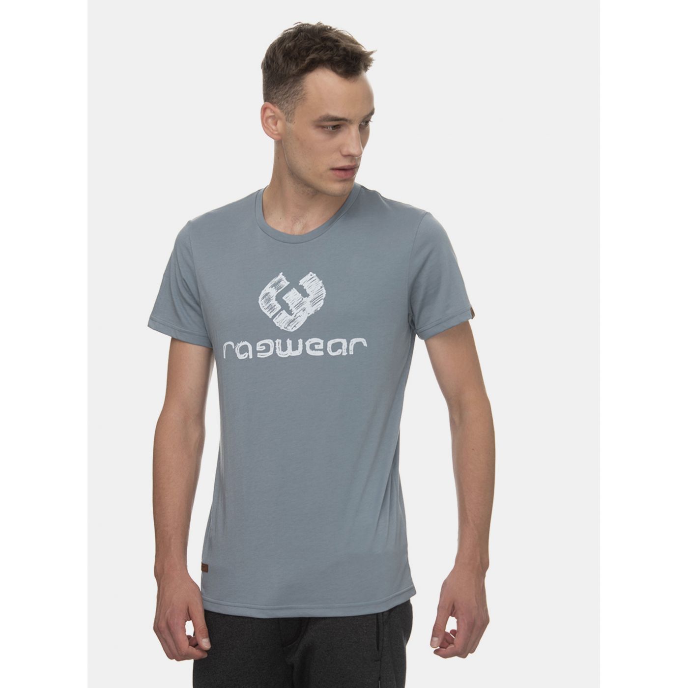 Grey Men's T-Shirt with Ragwear Charles Print