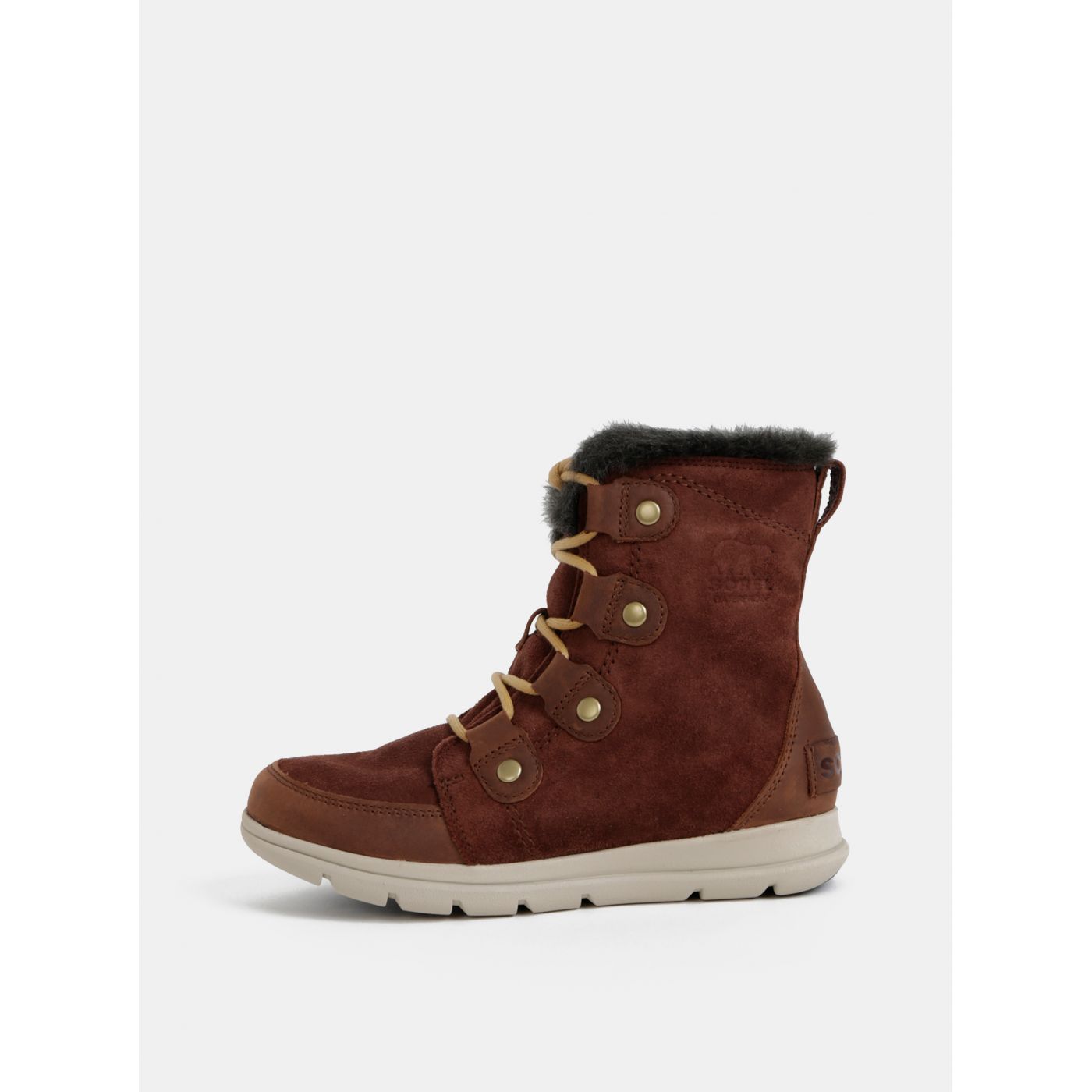 Brown Women's Suede Winter Waterproof Shoes SOREL Explorer