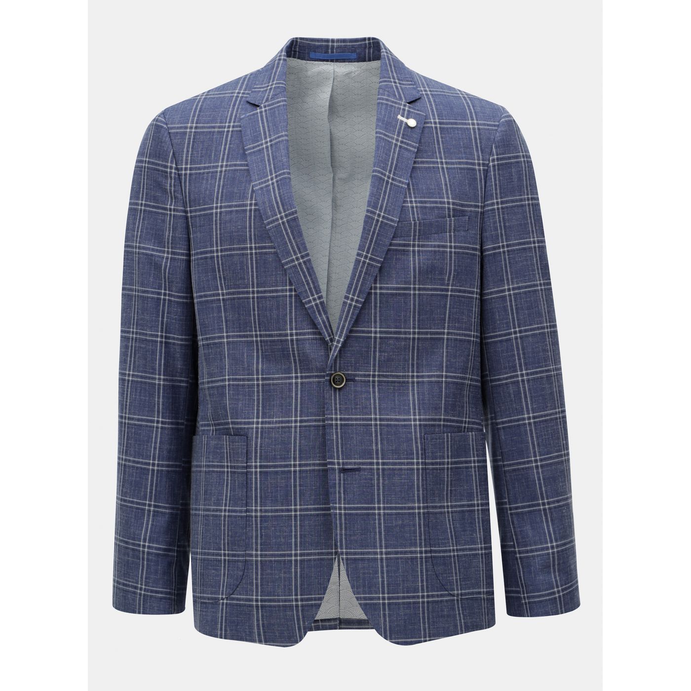 Burton Menswear London Blue Plaid Jacket