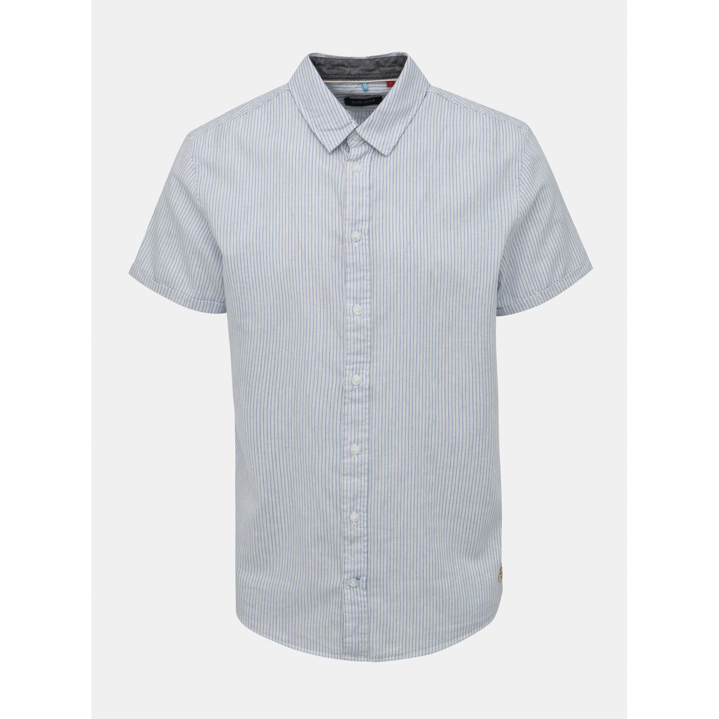 Blue-White Striped Blend Shirt