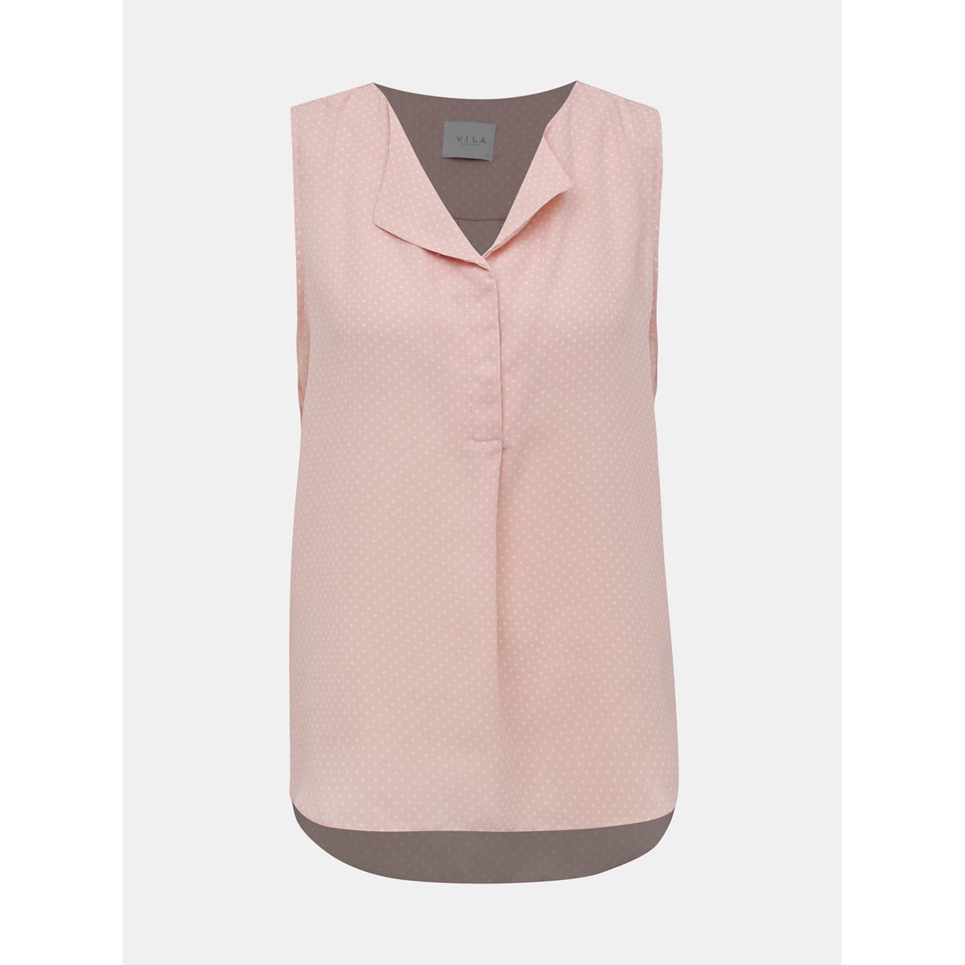 Vila Lucy Pink Patterned Blouse
