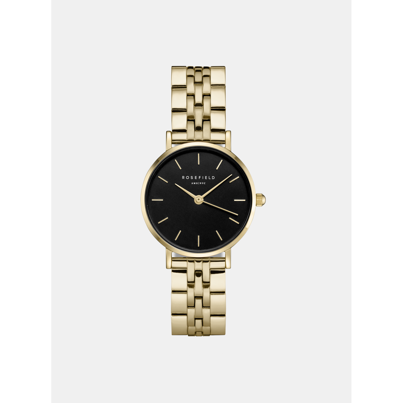 Women's watch with stainless steel belt in rosefield gold