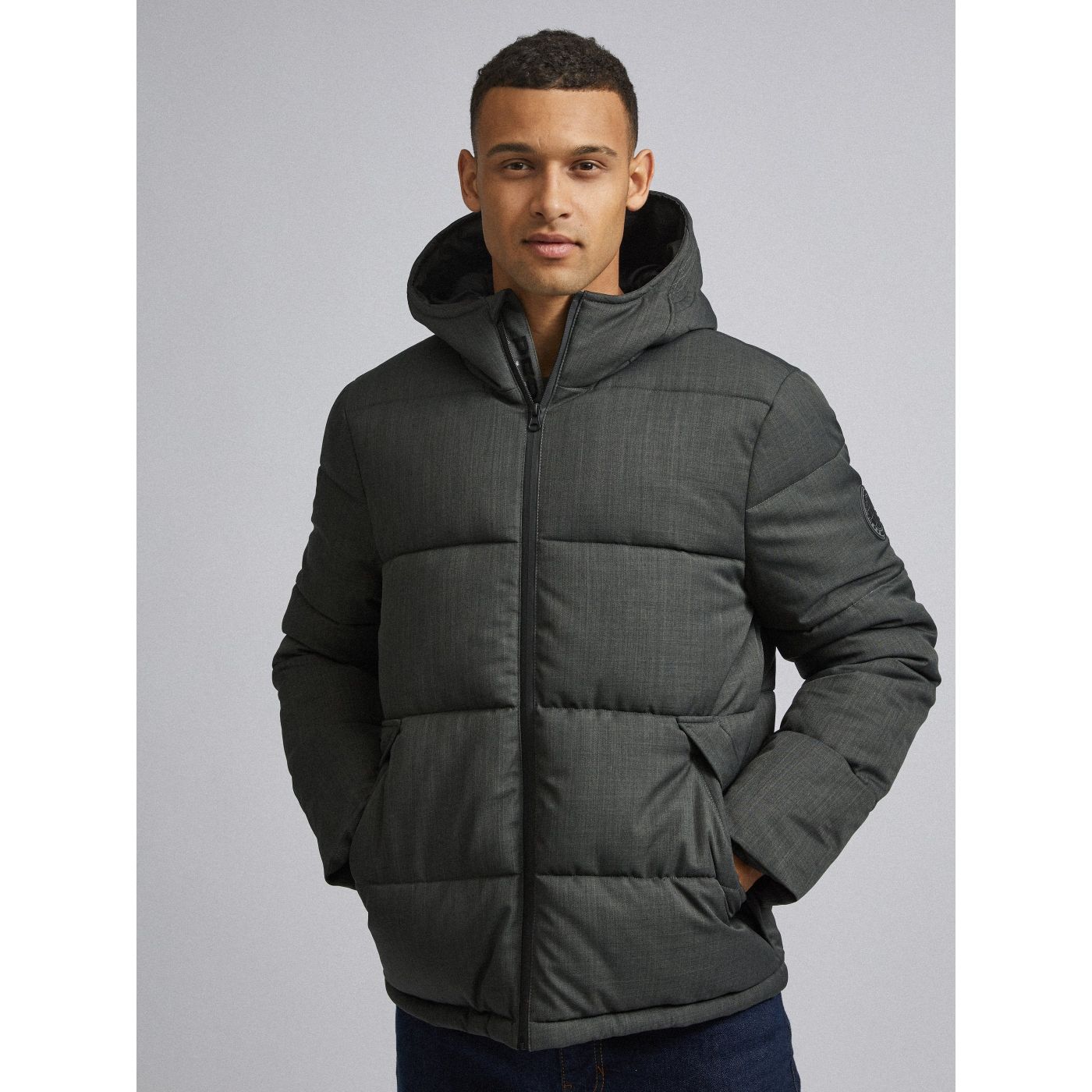 Burton Menswear London Grey Winter Quilted Jacket