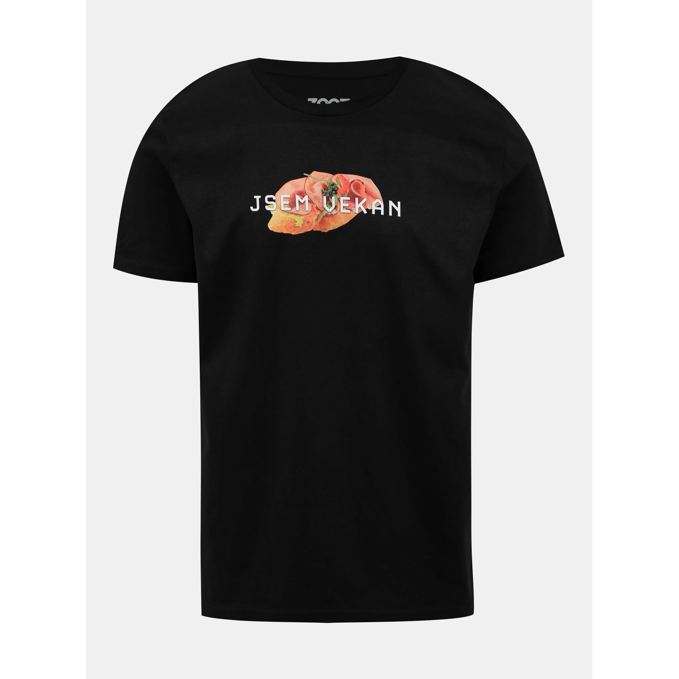 Black T-shirt printed zoot original I am a vekan