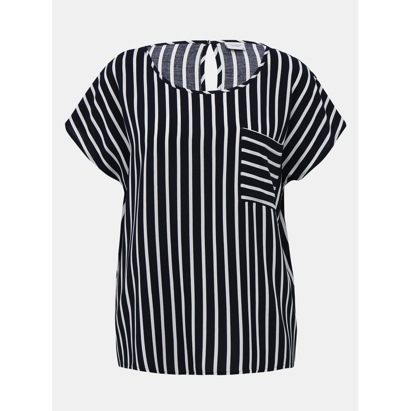Jacqueline de Yong Leaf Dark Blue Striped Blouse