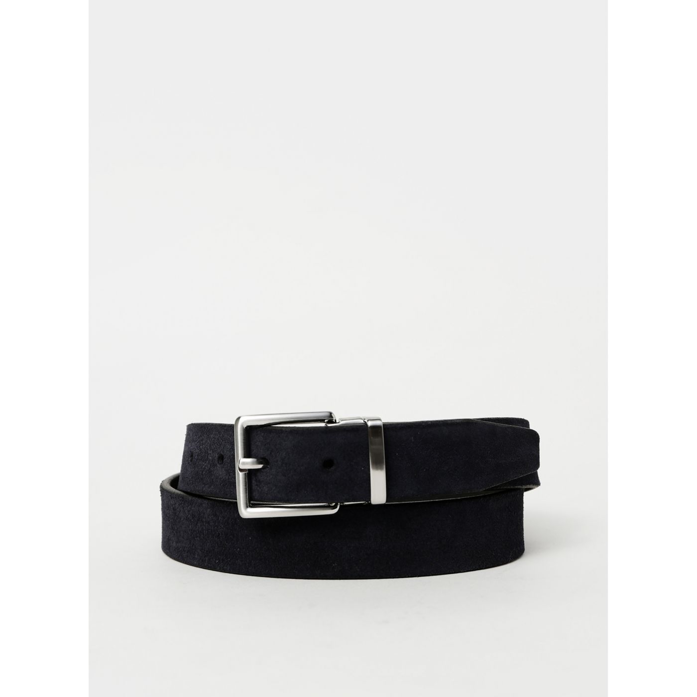 Dark Blue Suede Belt Selected Homme Mads