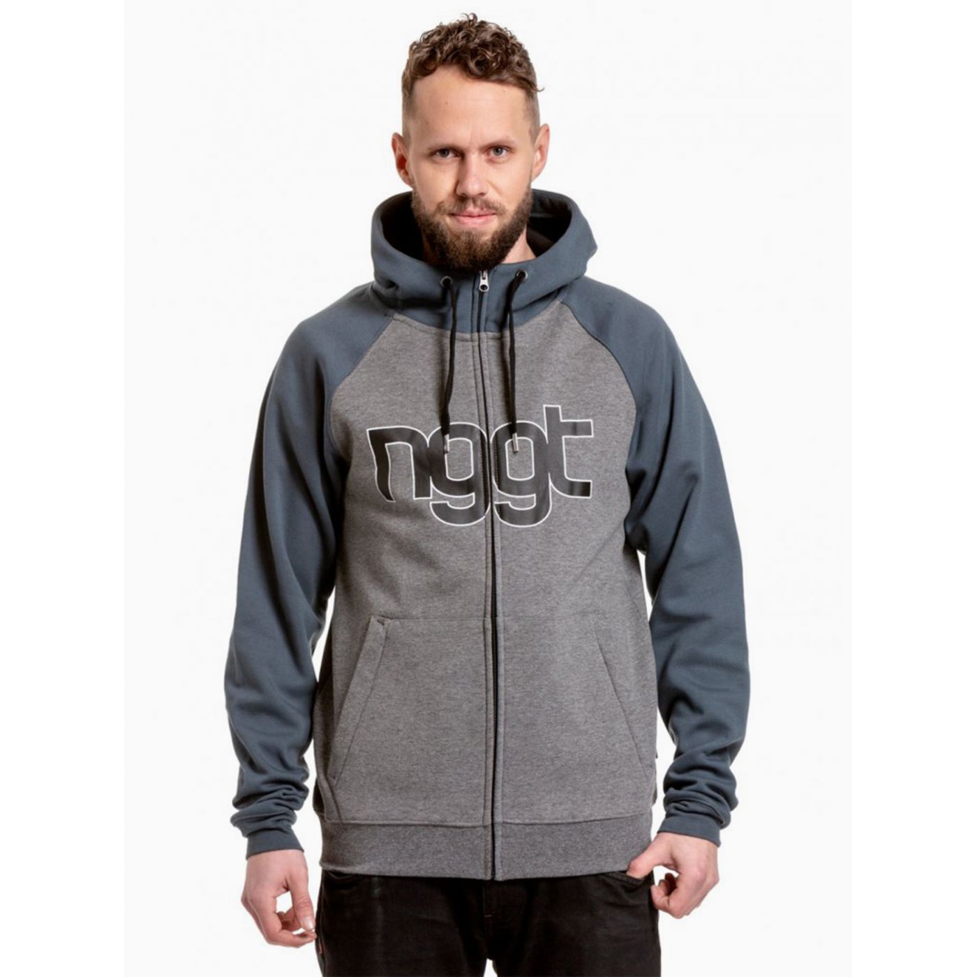 Blue-grey men's sweatshirt NUGGET Rail