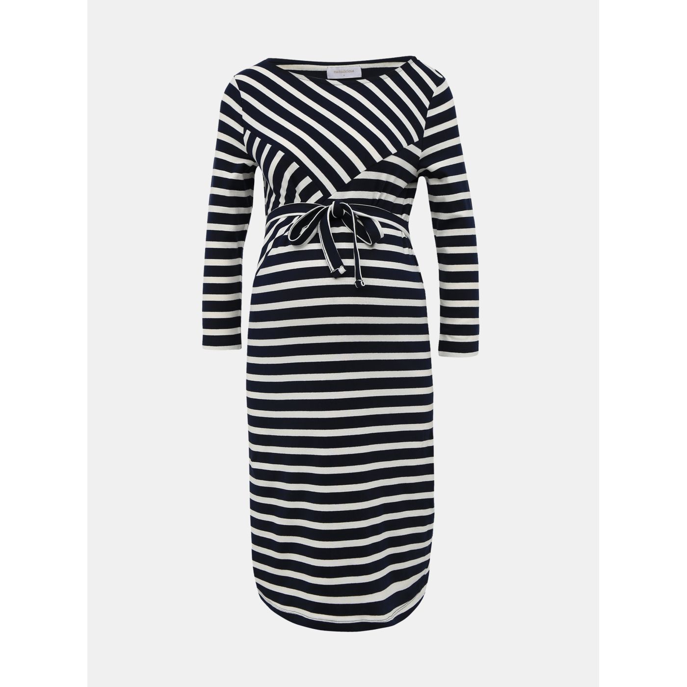 Dark Blue Striped Maternity Dress Mama.licious Selina