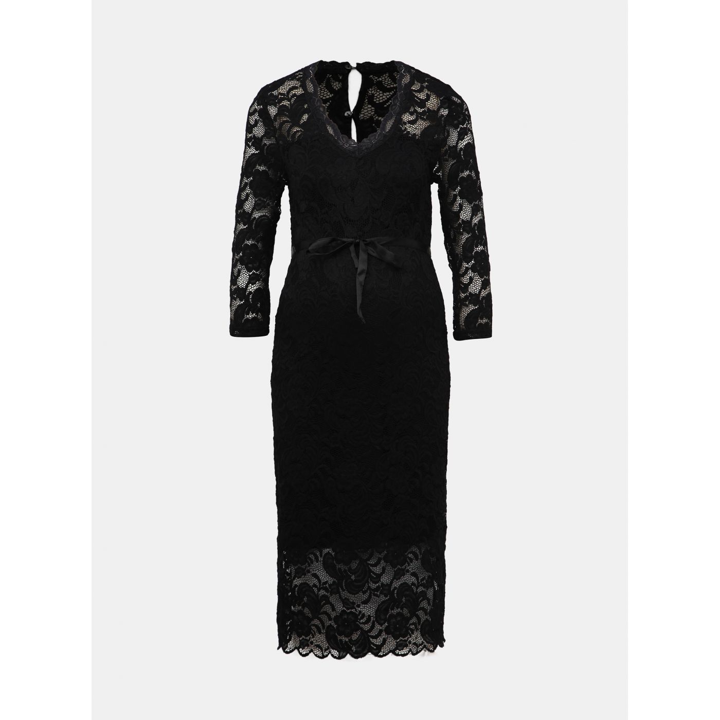 Mama.licious Minava Black Lace Maternity Dress