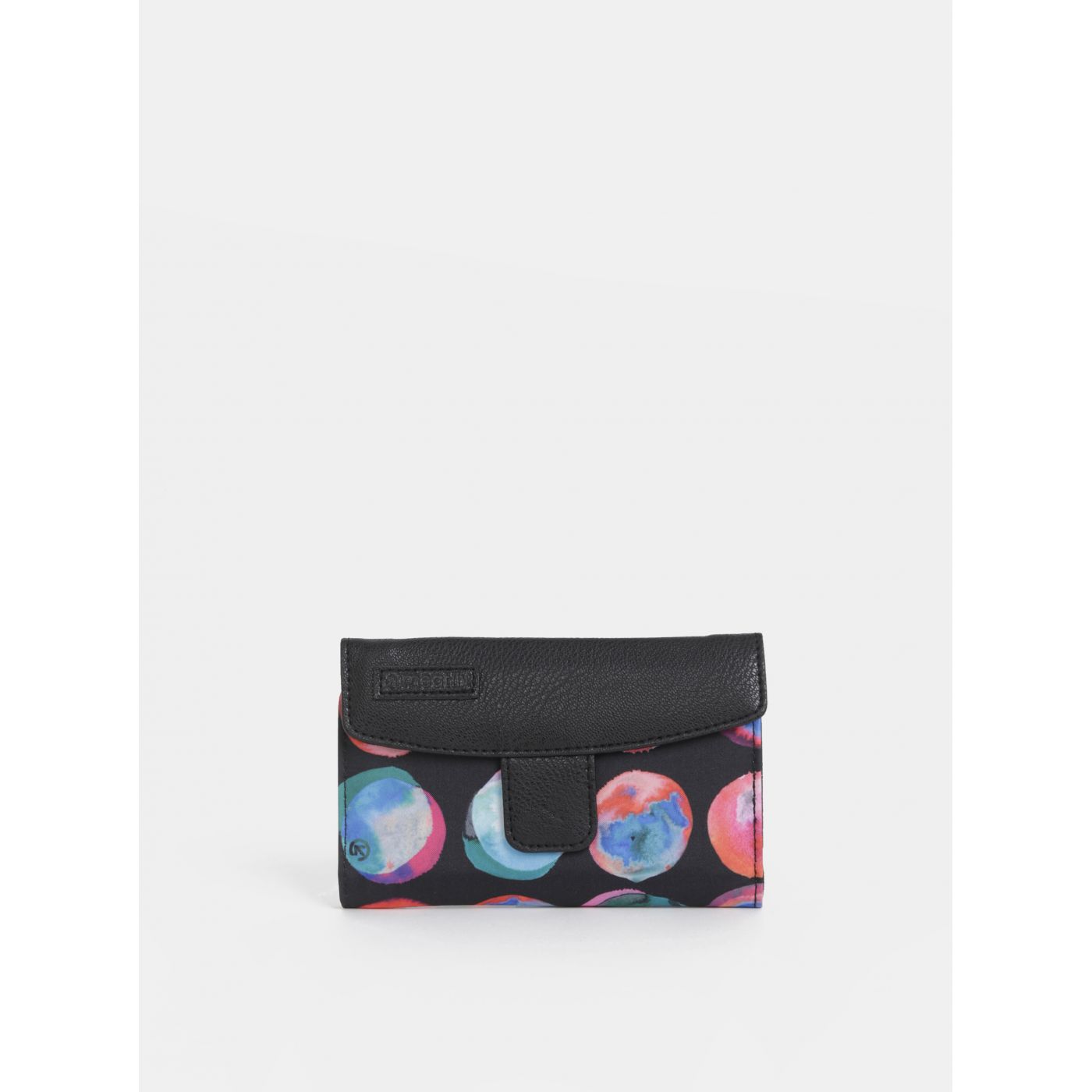 Black Wallet With Meatfly Needle Print