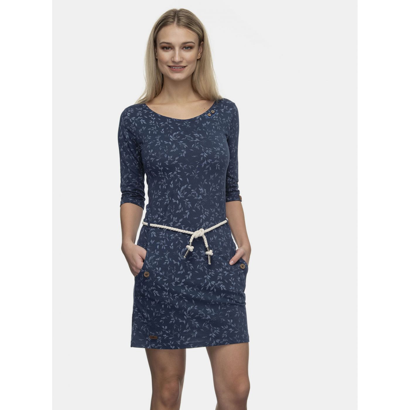 Dark Blue Floral Ragwear Dress