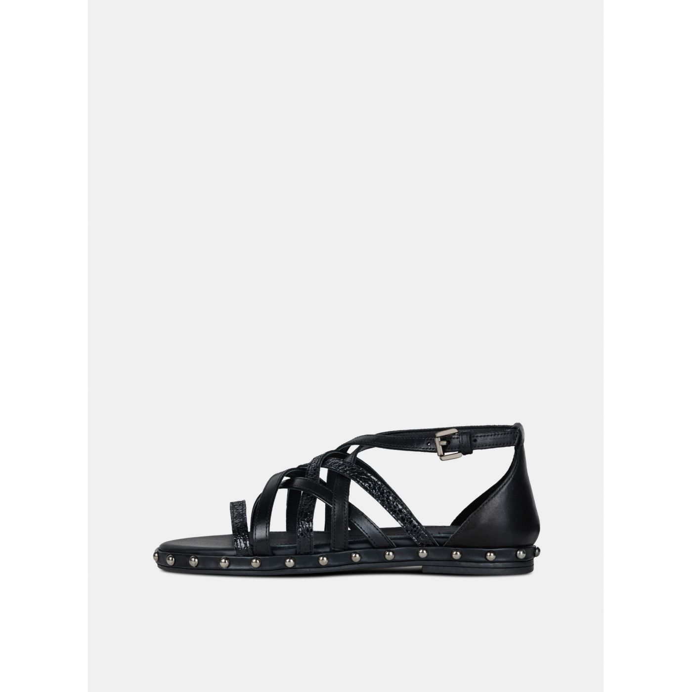 Geox Kolleen Black Women's Leather Sandals