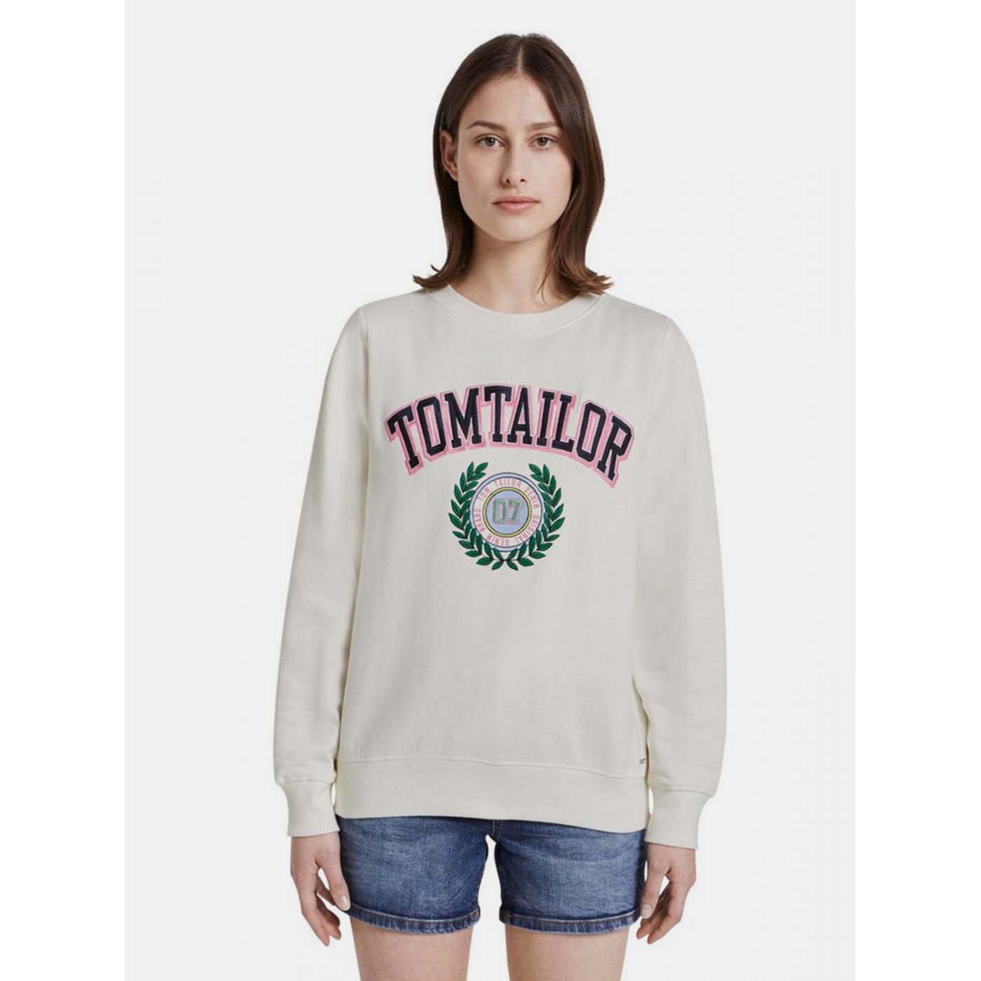 Tom Tailor Denim Cream Women's Sweatshirt