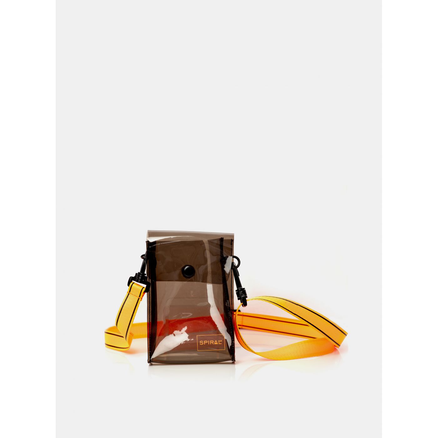 Orange-Black Transparent Crossbody Bag Spiral