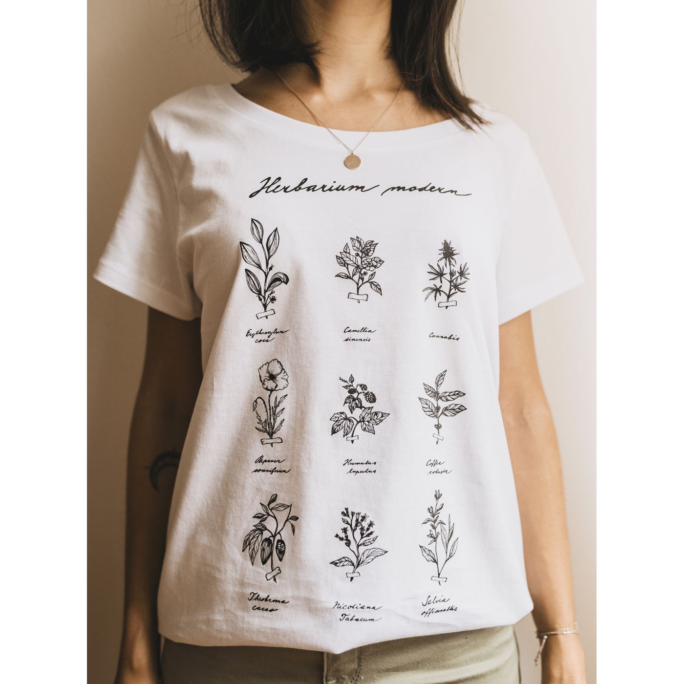 White Women's T-Shirt ZOOT Original Herbarium Modern