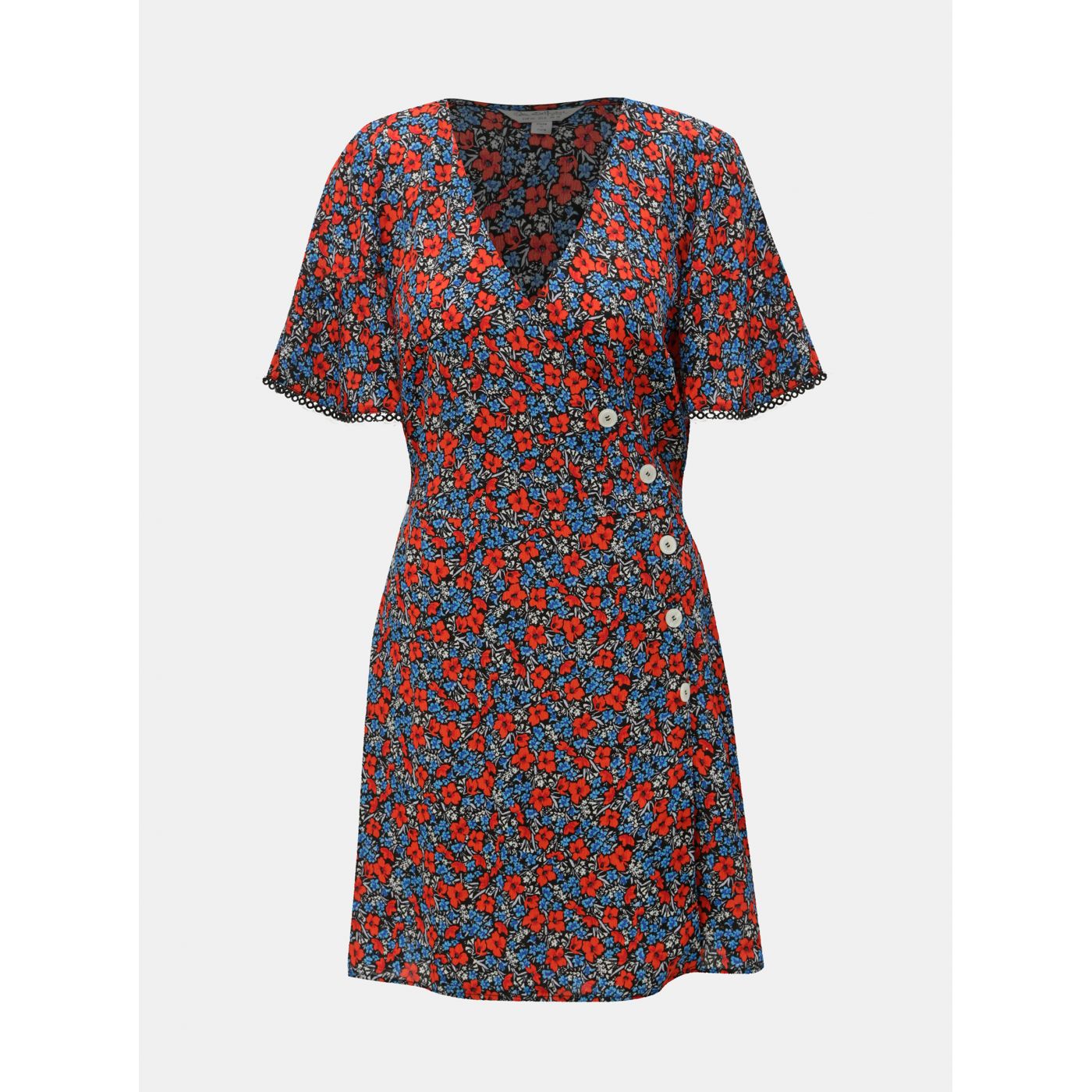 Miss Selfridge's Blue-Red Floral Dress