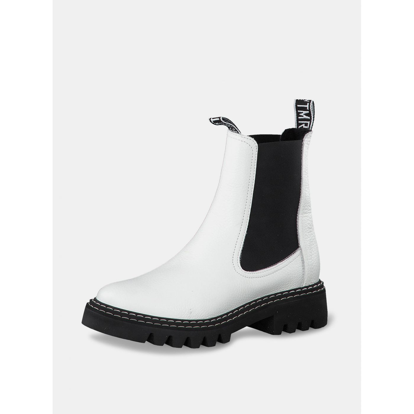 White leather chelsea shoes Tamaris
