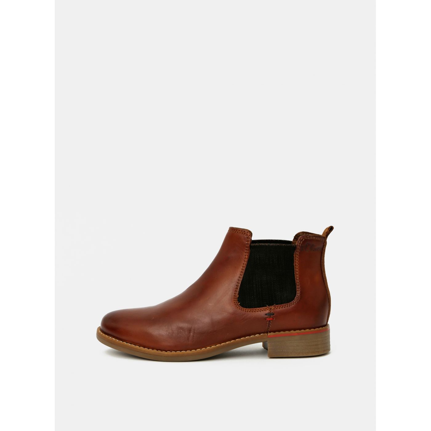 Brown Women's Leather Chelsea Shoes s.Oliver