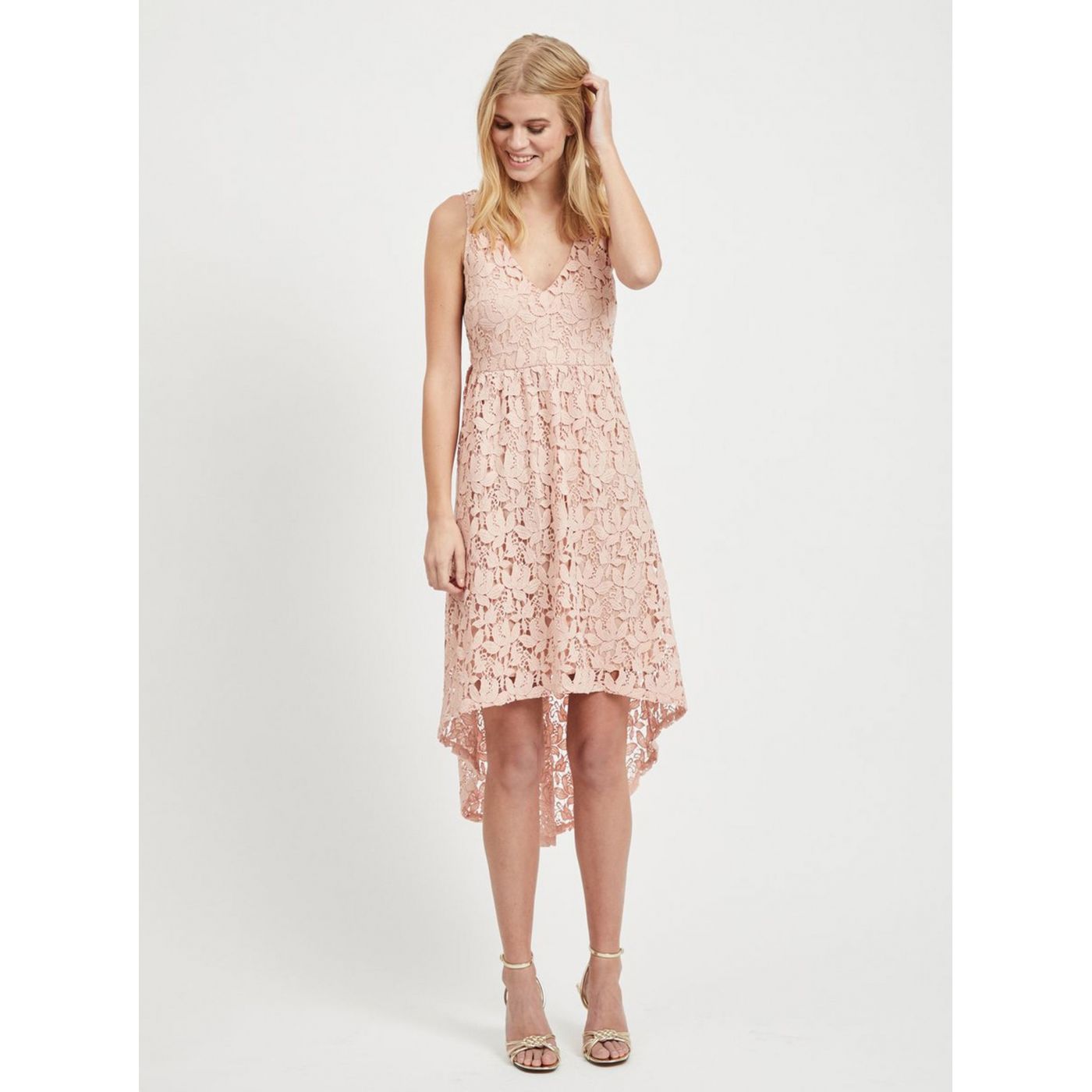 Light Pink Lace Dress VILA Kellie