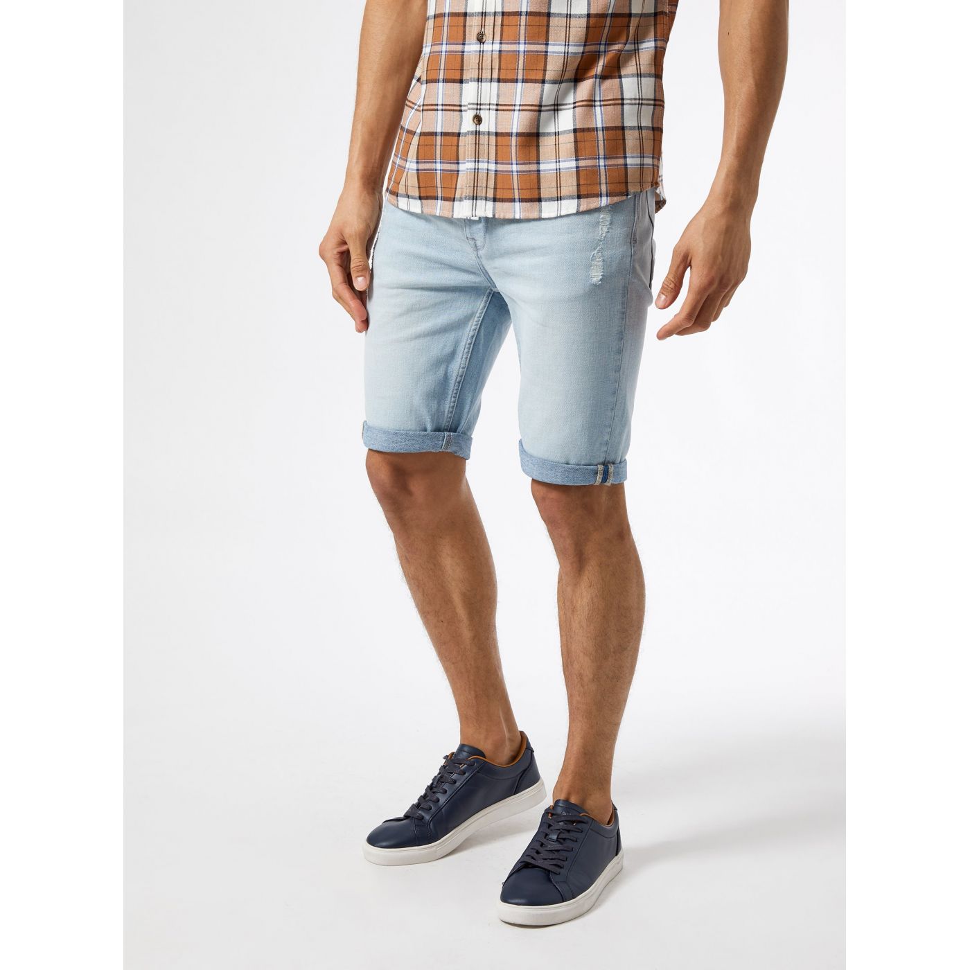 Burton Menswear London Light Blue Denim Shorts