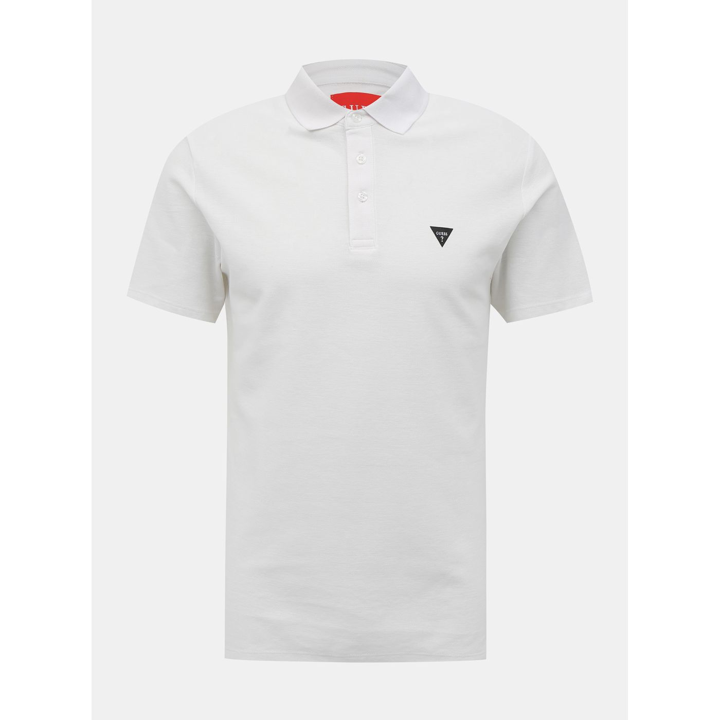 White Men's Polo Shirt Guess
