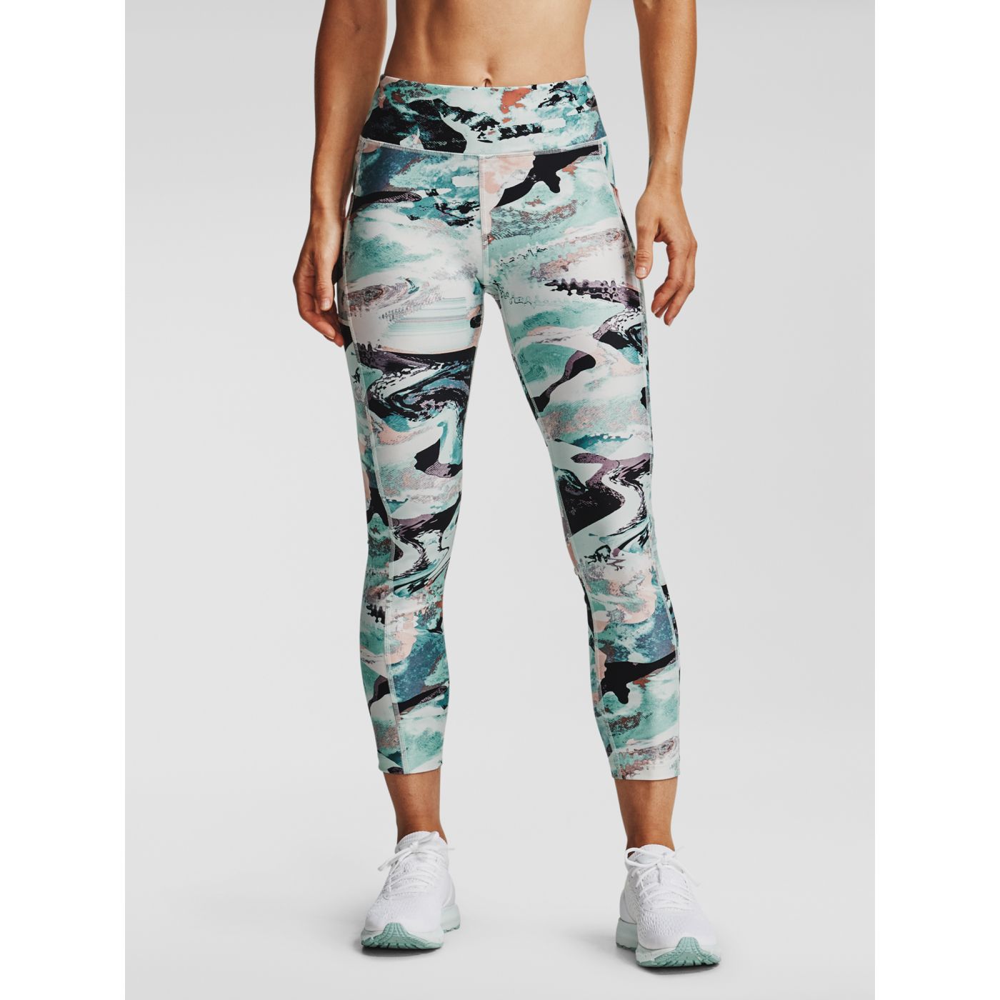 Under Armour UA HG Armour Prt Ankle Crop-BLU Leggings