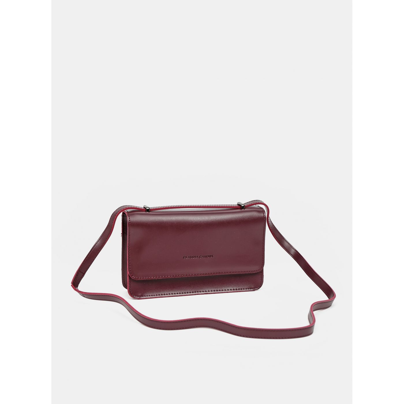 Burgundy crossbody handbag Claudia Canova