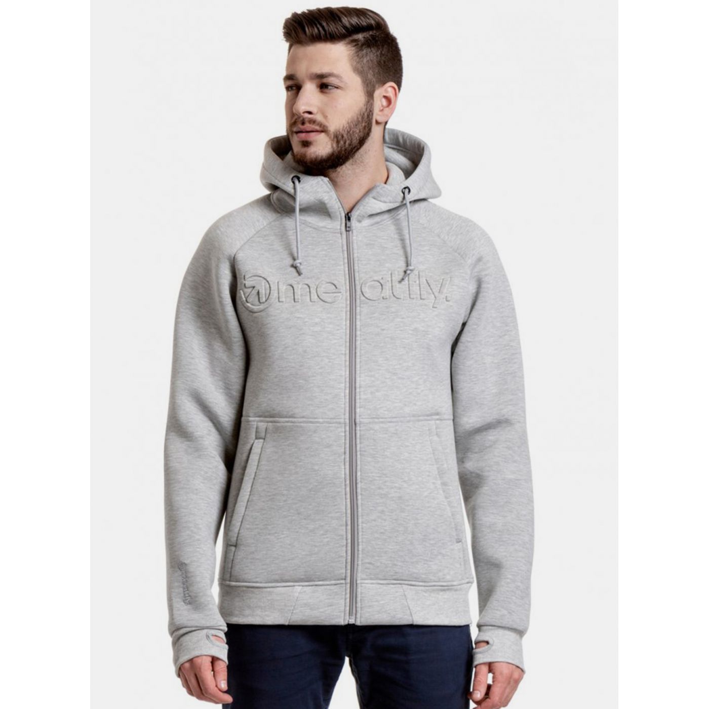 Light Grey Men's Meatfly Extrude Sweatshirt