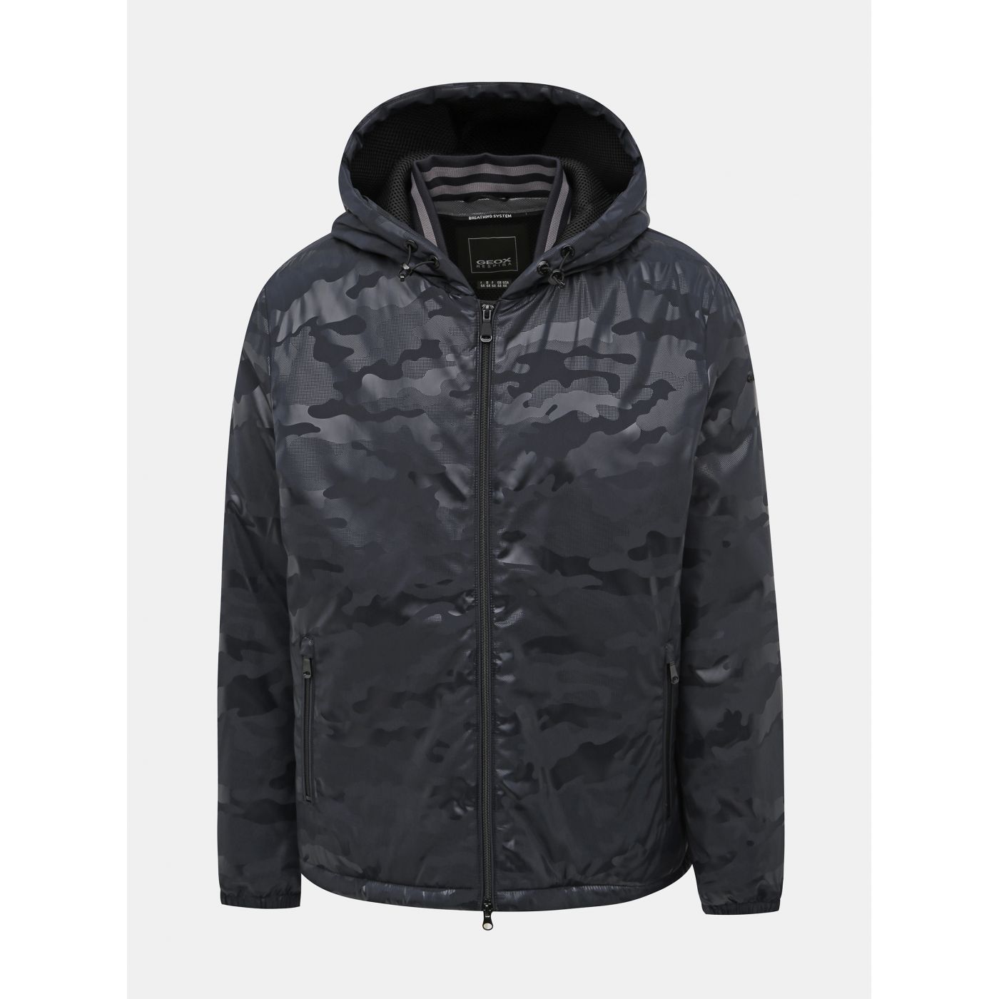 Geox Tyren Dark Blue Patterned Water Resistant Jacket