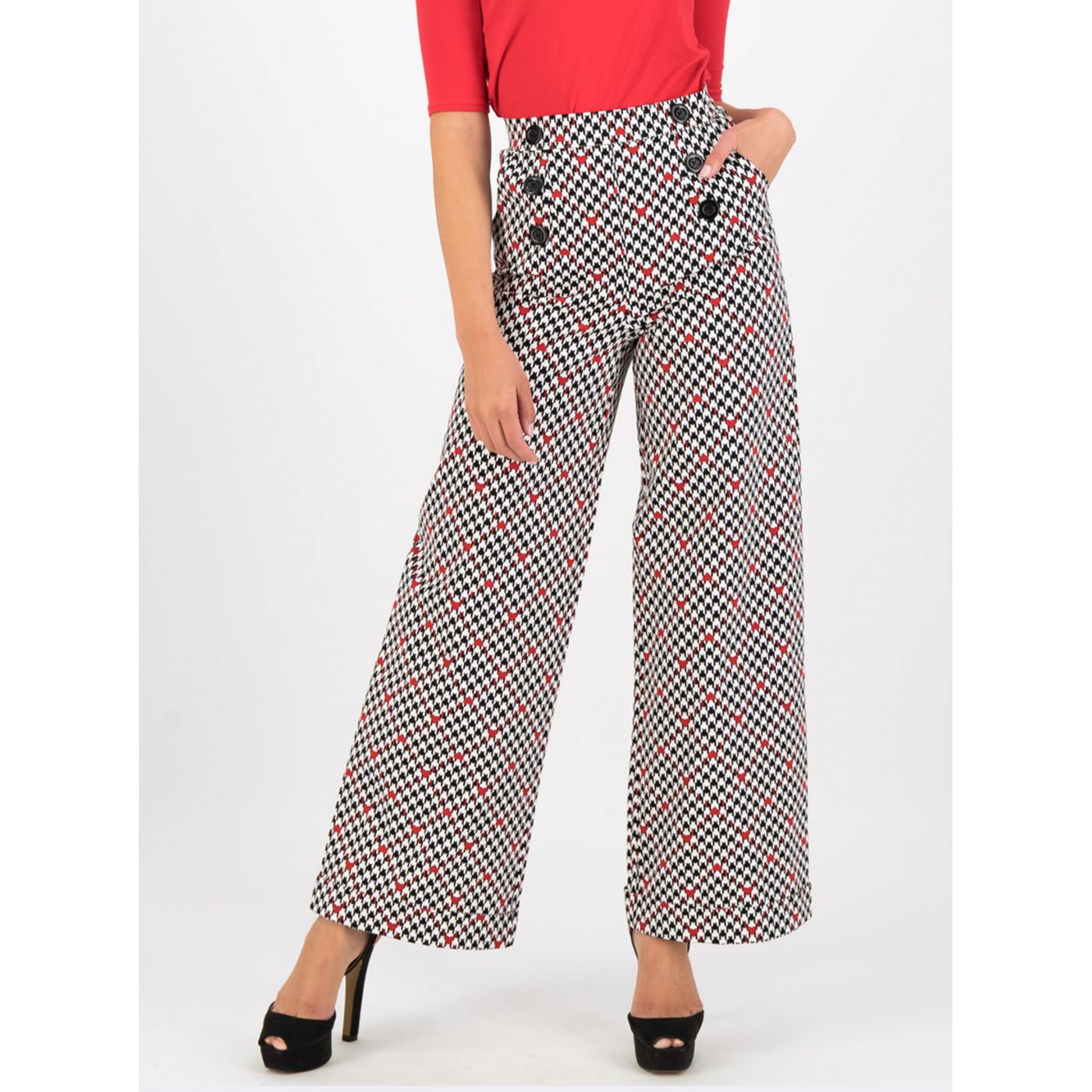 Blutsgeschwister black-and-white trousers