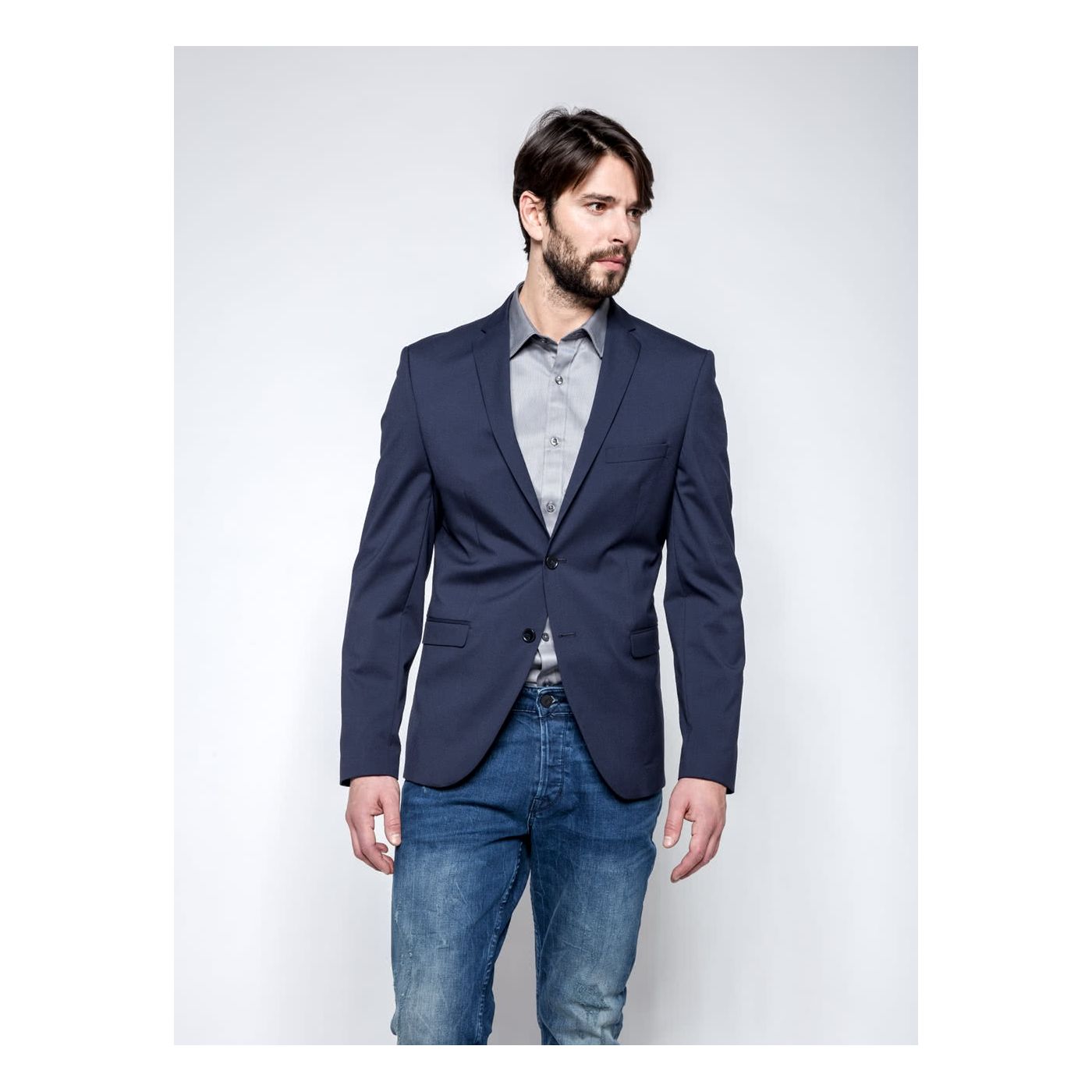 Dark Blue Suit Jacket Selected by Homme Newone