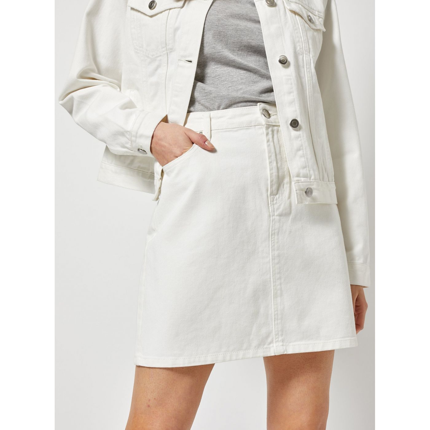 Dorothy Perkins White Denim Skirt