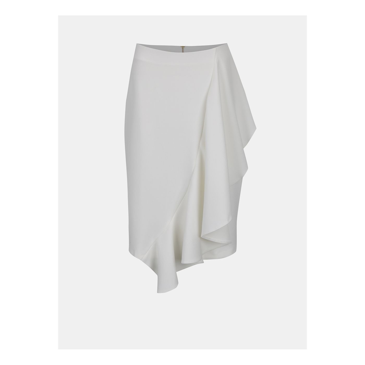 Closet Flounced Cream Skirt
