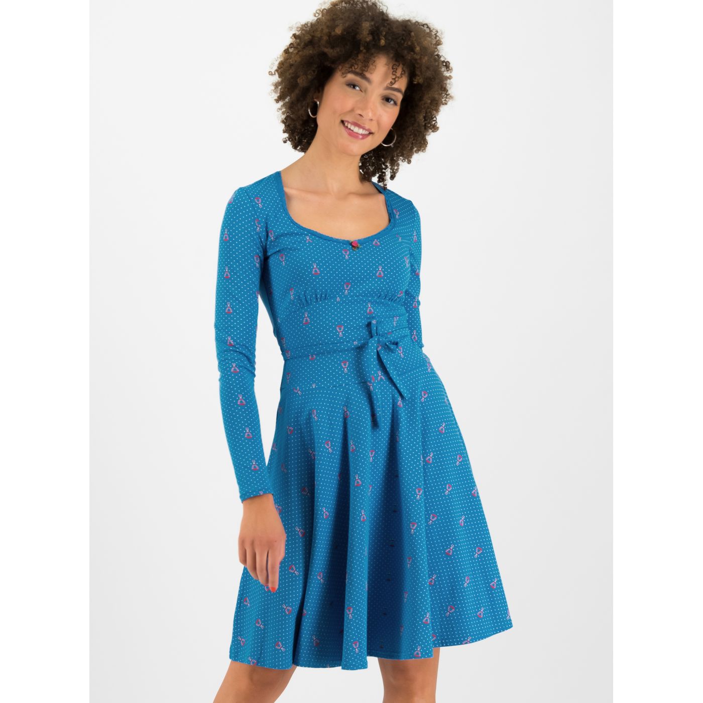 Blutsgeschwister Blue Polka Dot Dress From The Woods