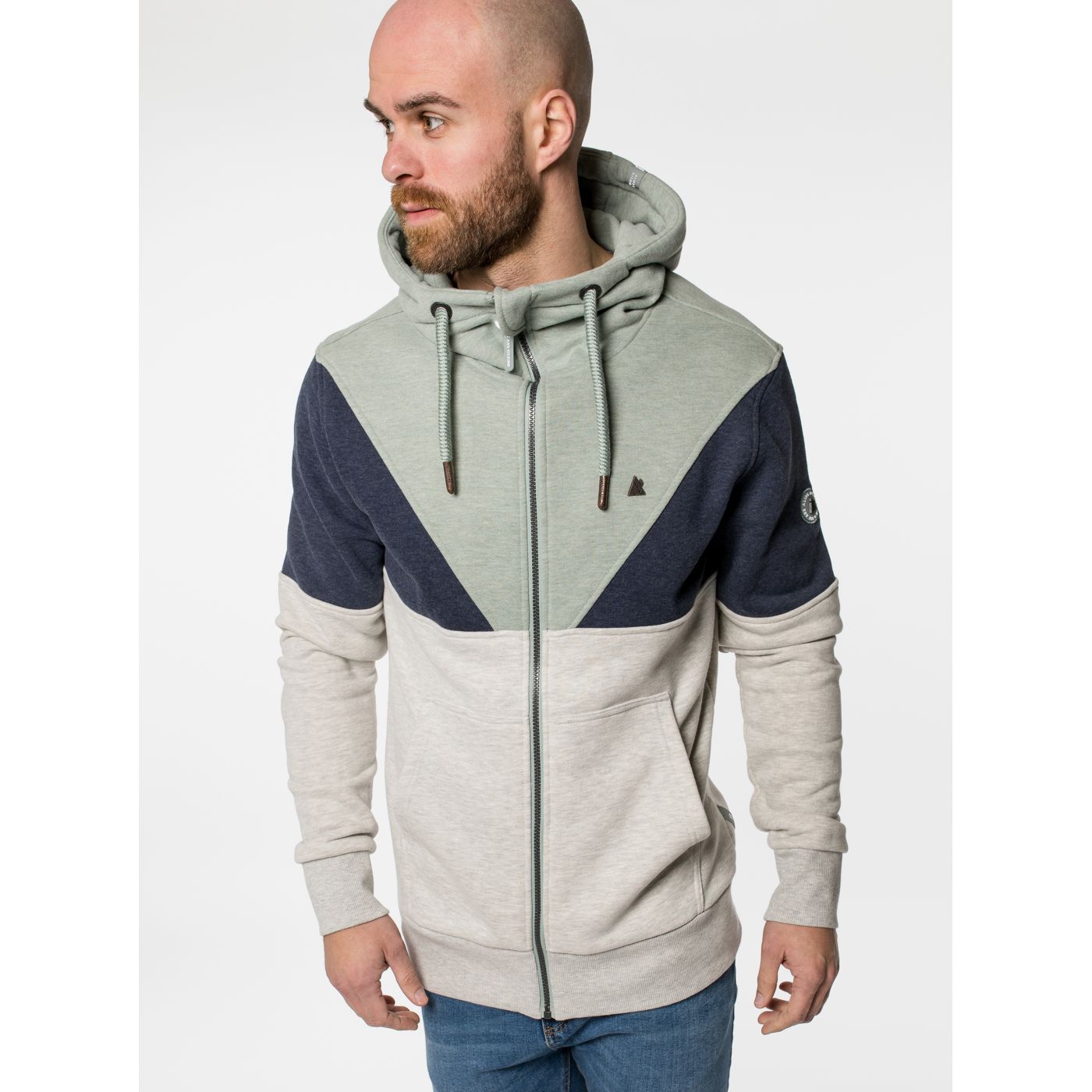 Green-cream men's hoodie Alife and Kickin Julianak