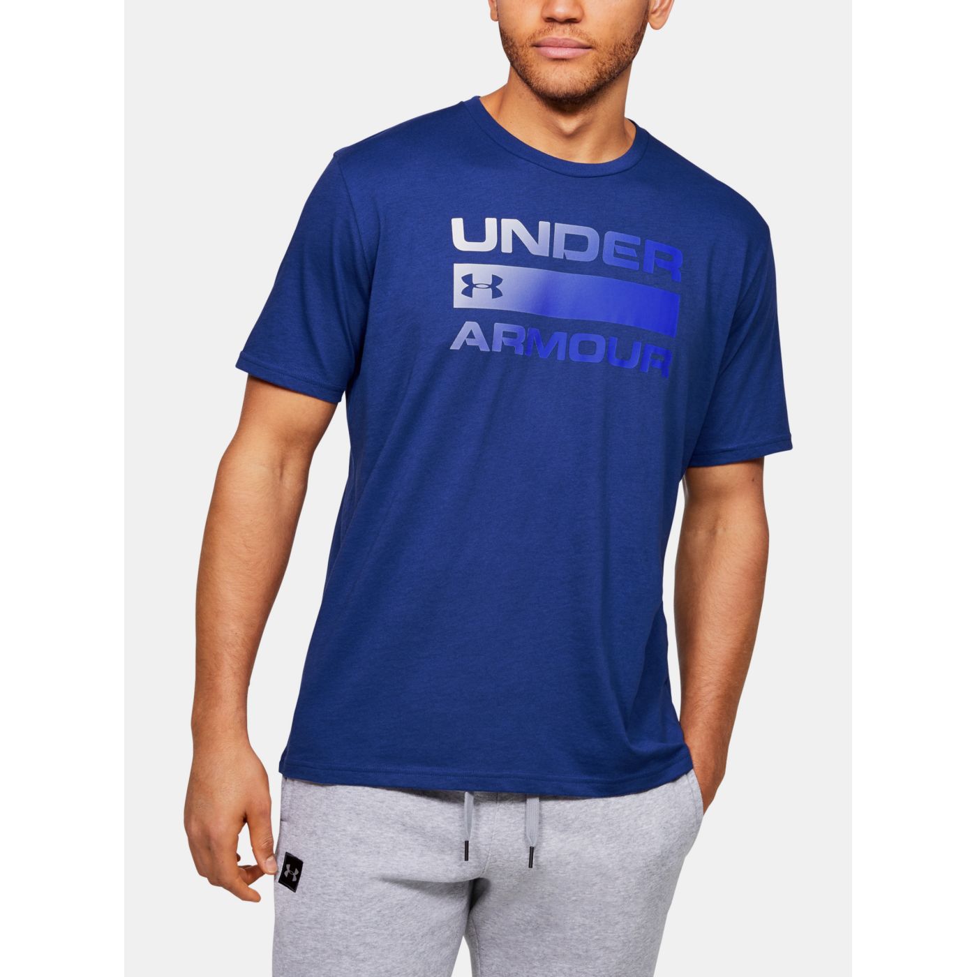 Blue Team Issue Wordmark Under Armour Men's T-Shirt