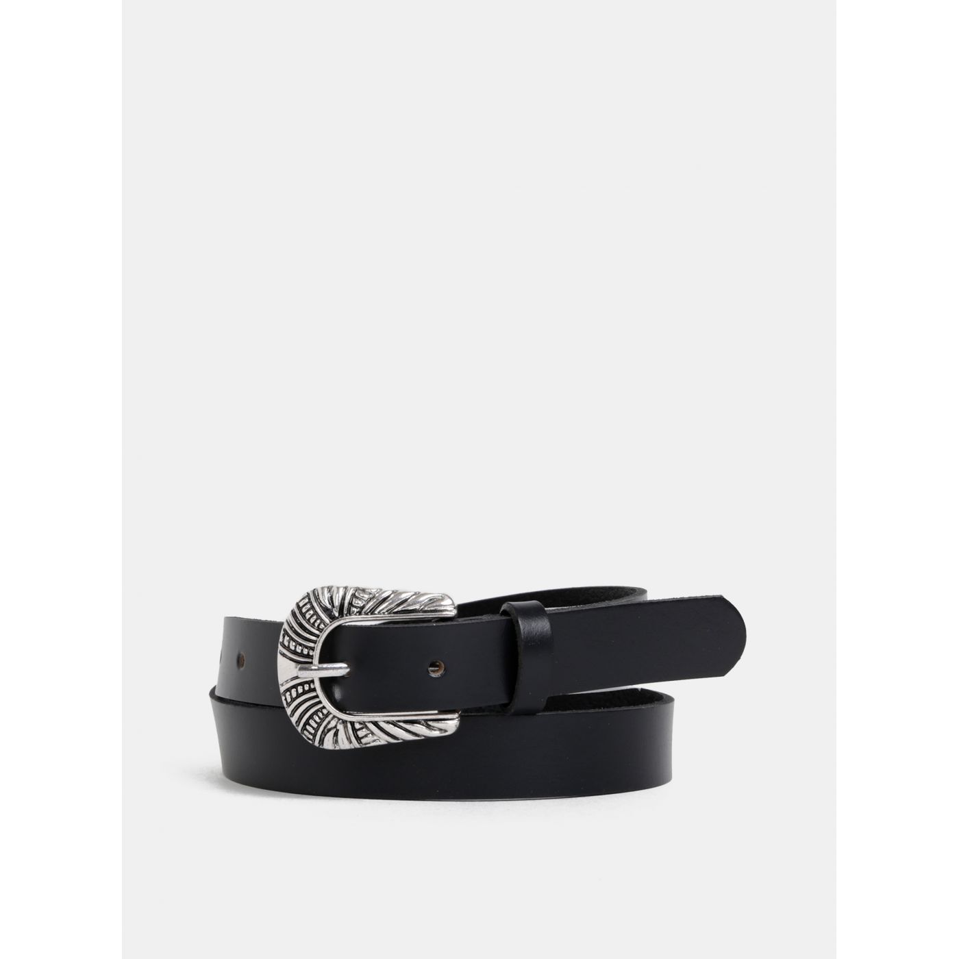 Black Leather Belt Pieces Evali