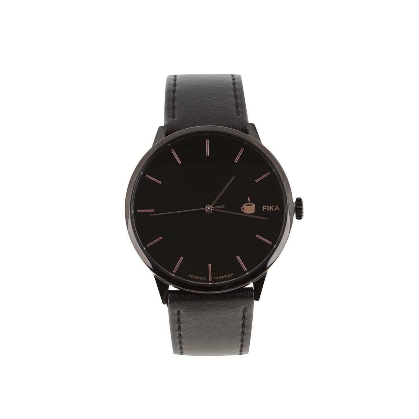 CHPO Black unisex watch with strip of vegan leather Cheapo Khorshid Fika