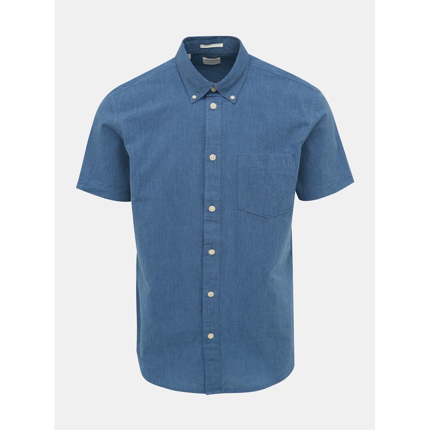 Blue Regular Fit Shirt Selected By Homme Reglandon