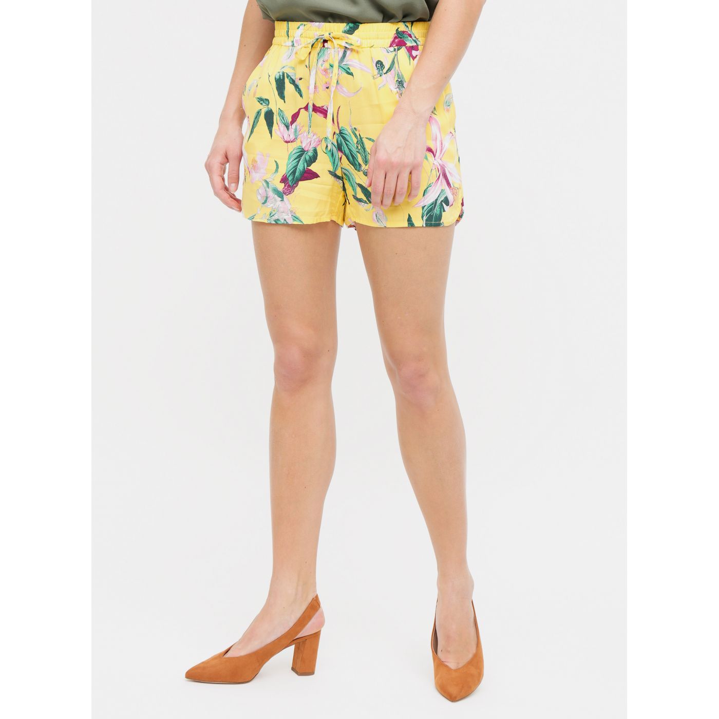 VERO MODA Simply Easy Yellow Floral Shorts