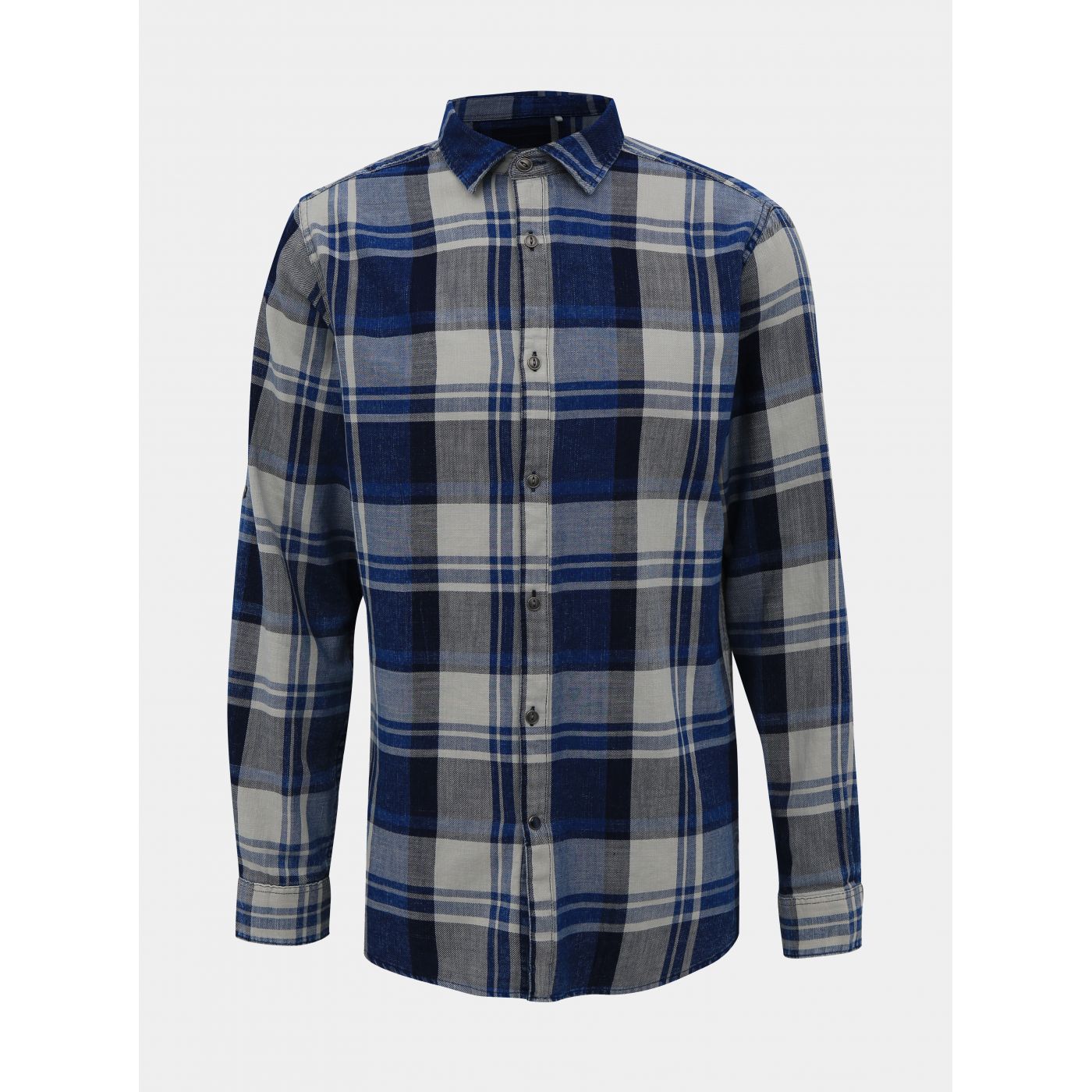 GREY-BLUE PLAID SHIRT ONLY & SONS SAY