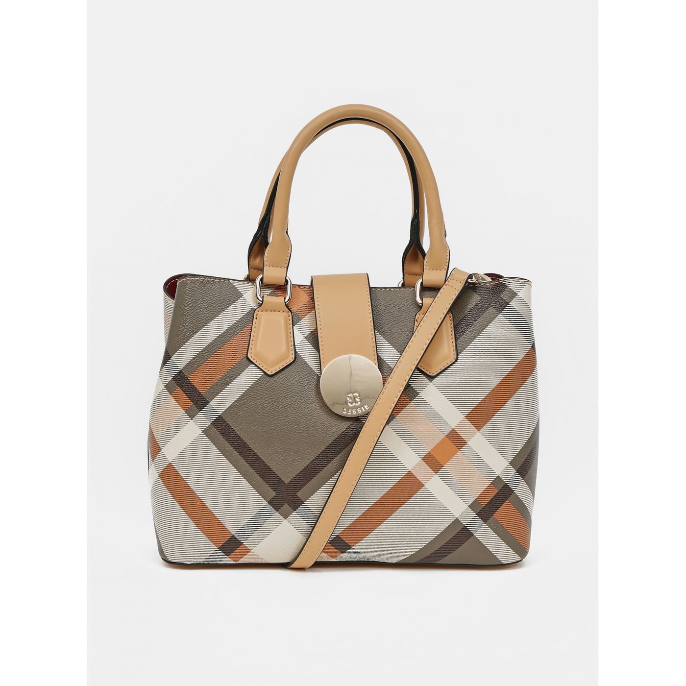 Light brown patterned Handbag Bessie London