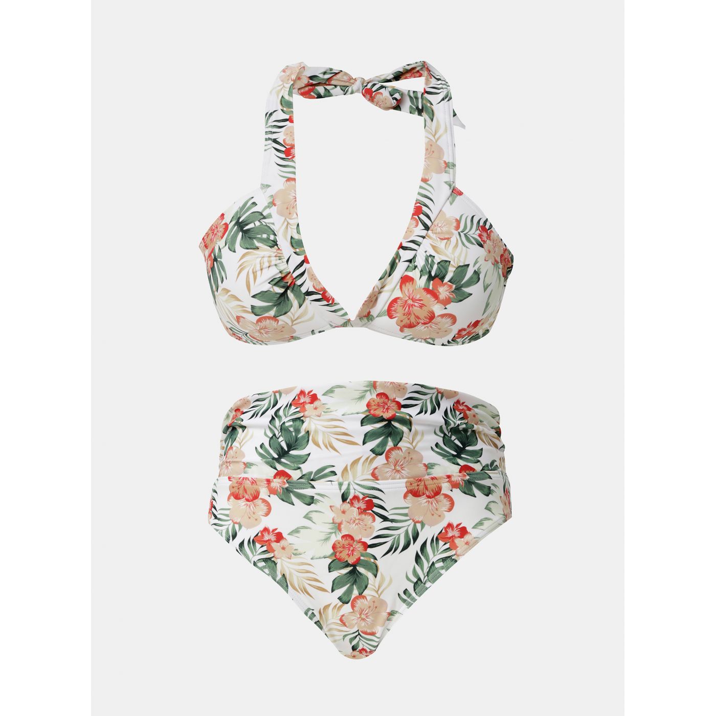 Dorothy Perkins Creamy Floral Two-Piece Swimsuit