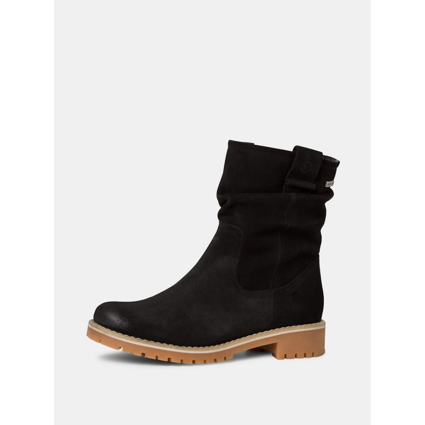 Black suede low boots Tamaris