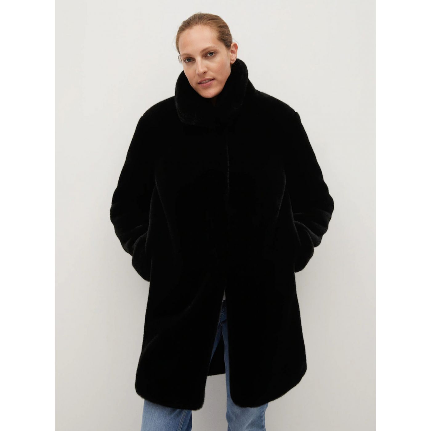 Mango Chillin Black Coat