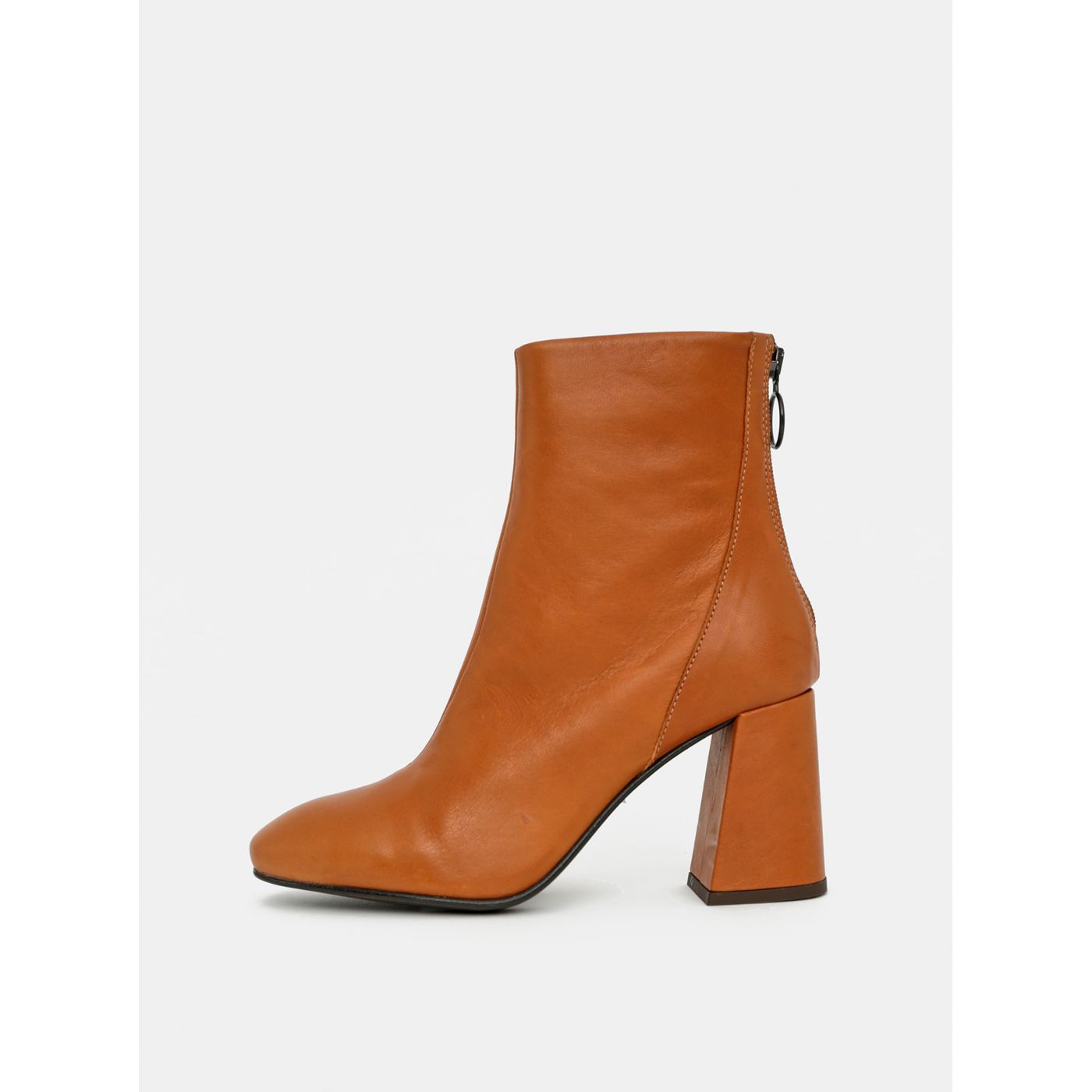 Brown leather ankle boots VERO MODA Cilla