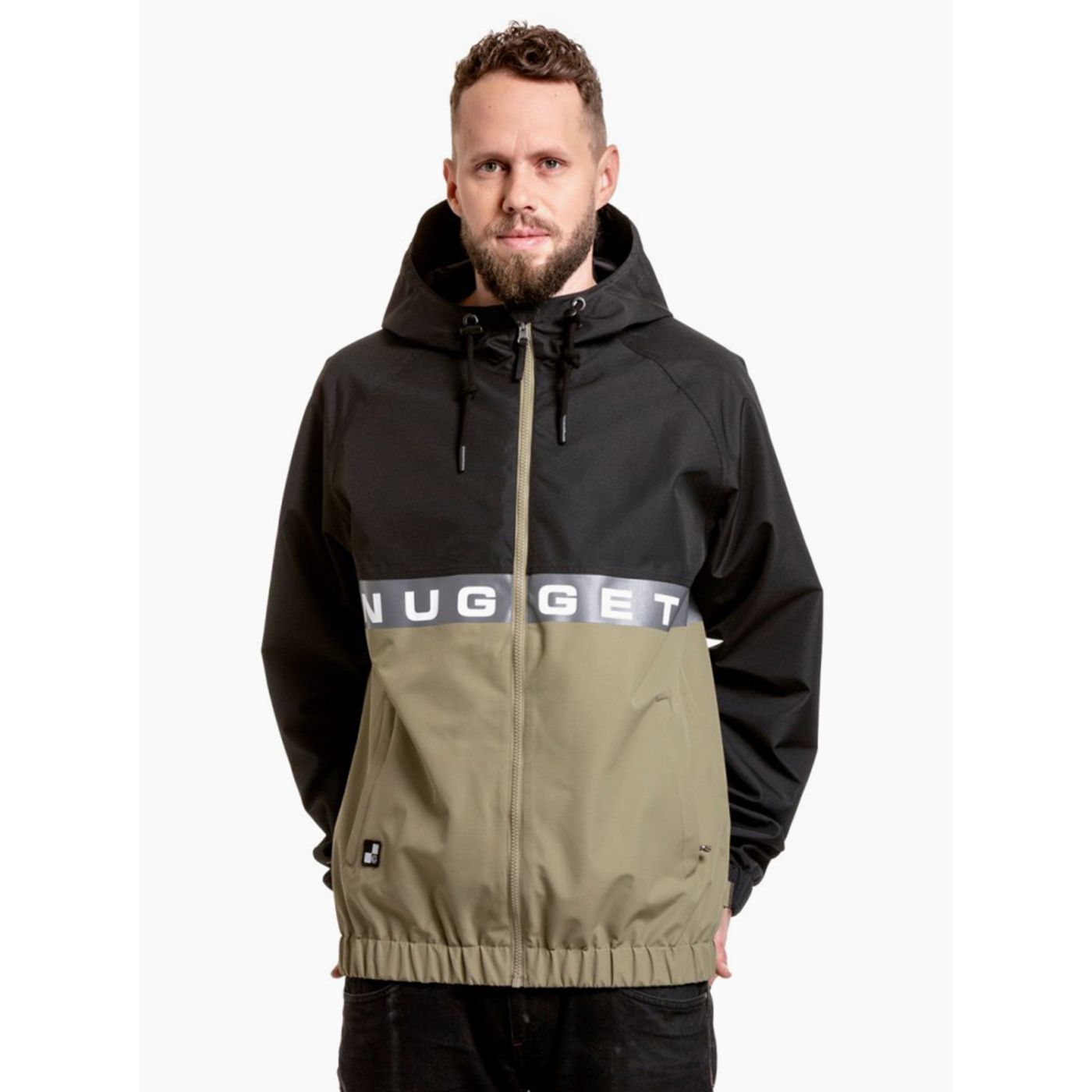 Khaki-black men's waterproof nugget scope jacket