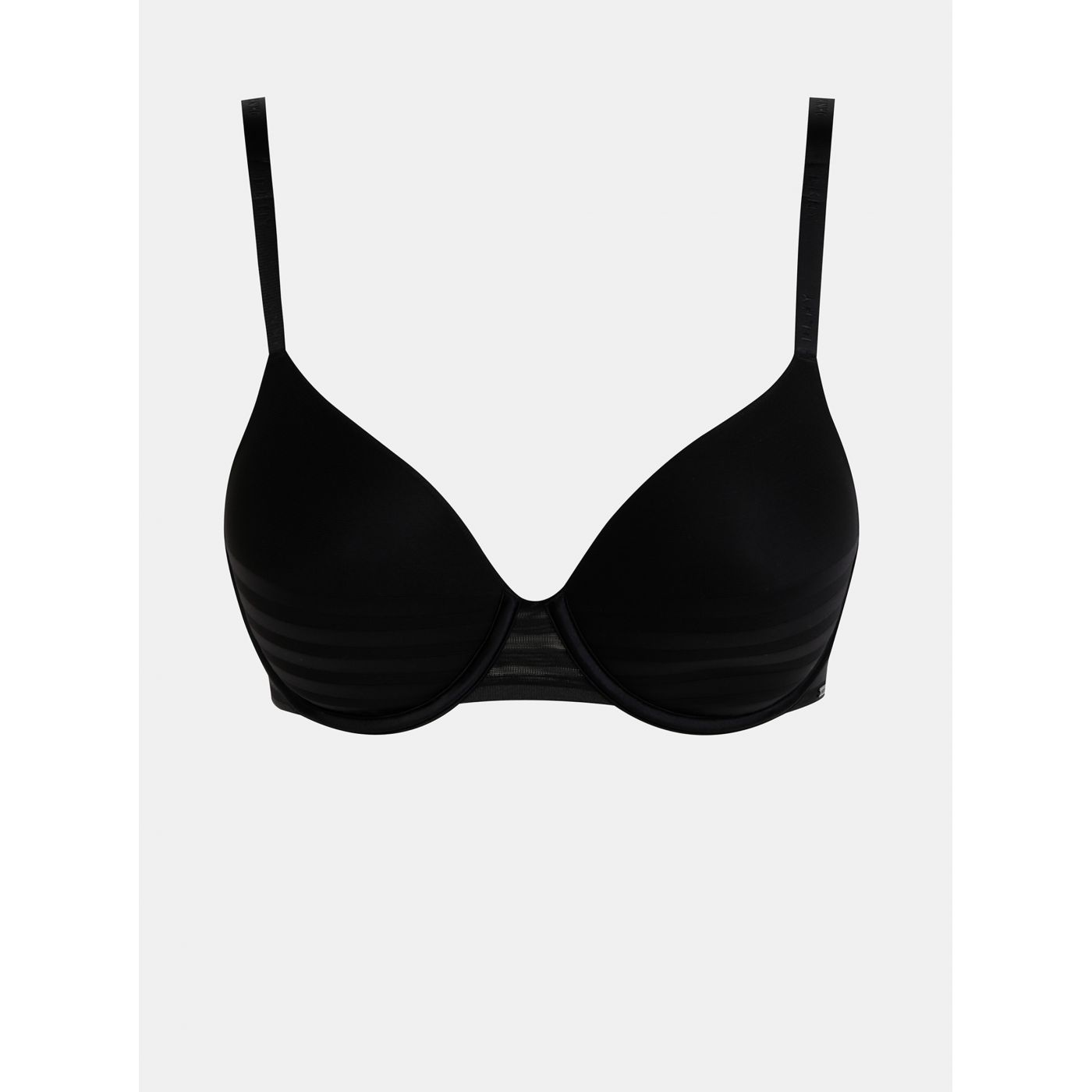 Black bra with fishnet details DKNY