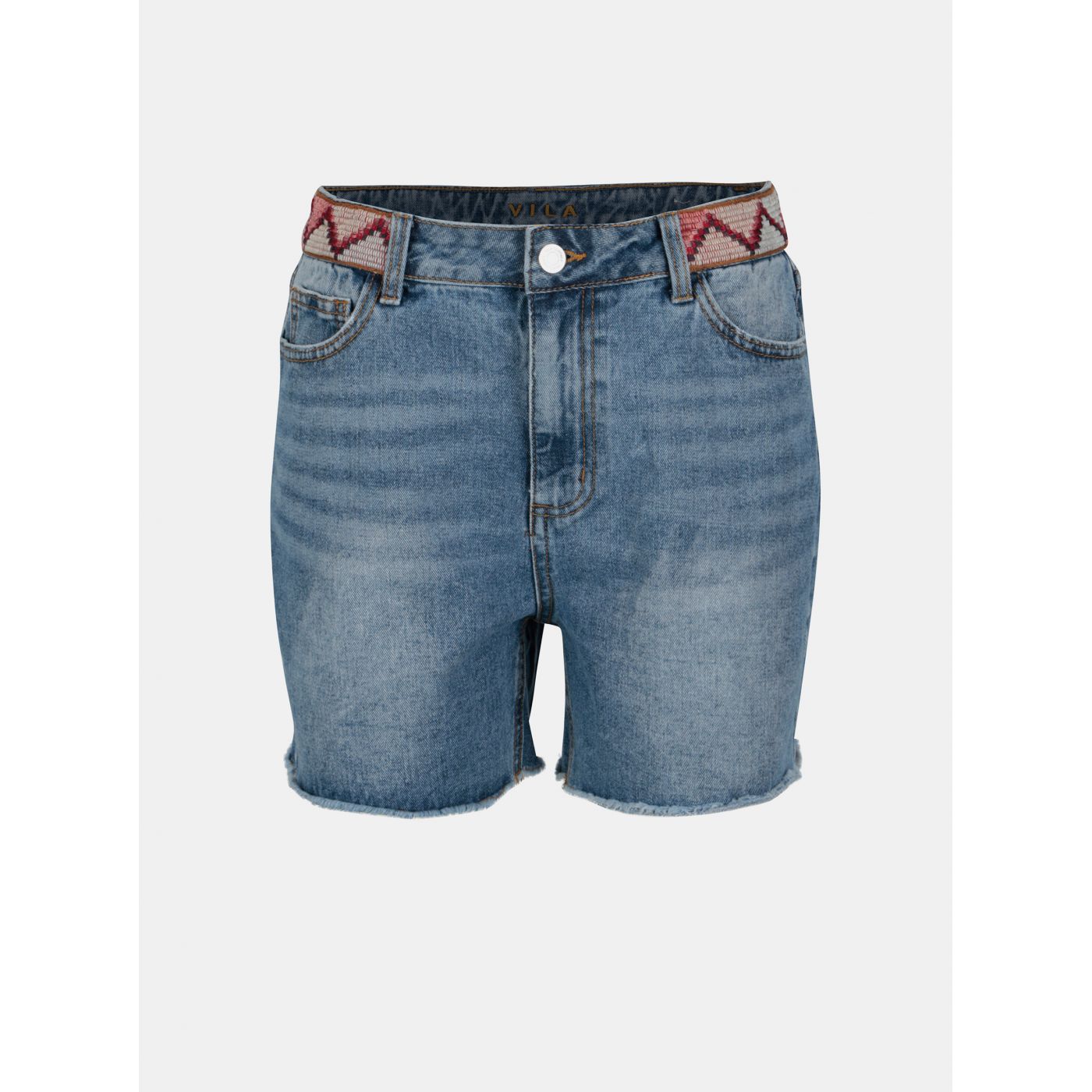 Blue denim shorts with high waist VILA Jules